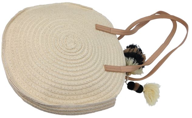 Экологическая женская соломенная плетенная сумка Esmara бежевая