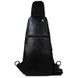 Міський шкіряний рюкзак з однією шлеєю BULL T1377А Чорний