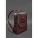 Натуральный кожаный городской женский рюкзак на молнии Cooper бордовый Blanknote BN-BAG-19-vin