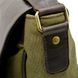 Мужская сумка через плечо из кожи и холщевой ткани канвас TARWA TH-1047-3md Khaki - хаки