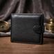 Якісний горизонтальний гаманець із натуральної шкіри ST Leather 22455 Чорний