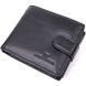 Якісний горизонтальний гаманець із натуральної шкіри ST Leather 22455 Чорний