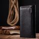 Вертикальний жіночий гаманець із натуральної шкіри KARYA 21017 Чорний