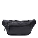 Мужская кожаная поясная сумка Keizer K1039bl-black фото