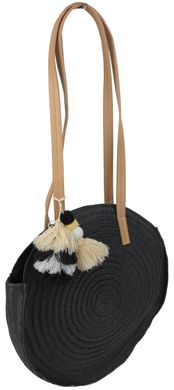 Экологическая соломенная женская плетенная сумка Esmara черная