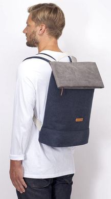Коттоновый городской рюкзак 20L Ucon Karlo Backpack синий с серым