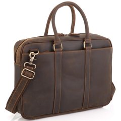 Винтажная коричневая сумка для ноутбука Tiding Bag D4-023R Коричневый