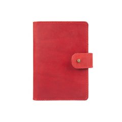 Кожаное портмоне для паспорта / ID документов HiArt PB-02/1 Shabby Red Berry