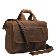 Сумка-портфель мужская кожаная Tiding Bag T29523B Коричневый