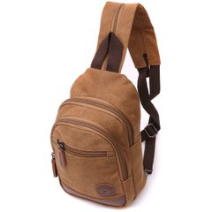 Оригинальная сумка для мужчин через плечо с уплотненной спинкой Vintagе 22177 Коричневый