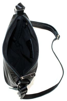 Женская кожаная сумка через плечо Borsacomoda черная