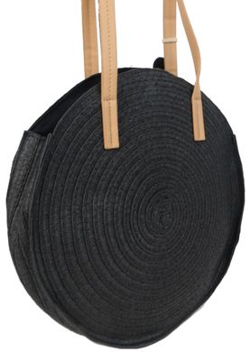 Экологическая соломенная женская плетенная сумка Esmara черная
