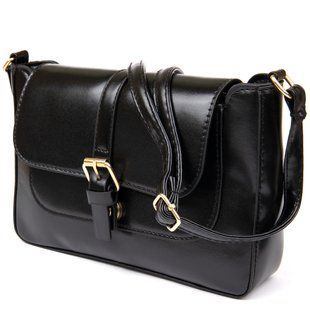 Сумка зі шкірозамінника Vintage sale_14936 Чорна