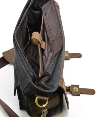 Чоловіча сумка через плече парусина + шкіра RG-6690-4lx бренду Tarwa Коричневий
