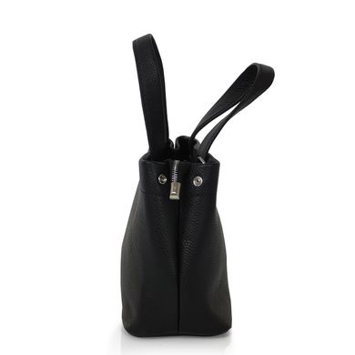 Женская средняя черная кожаная сумка с ручками Grays F-FL-BB-2466A Черный