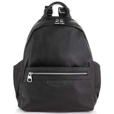 Женский черный кожаный рюкзак Olivia Leather NWBP27-007A Черный