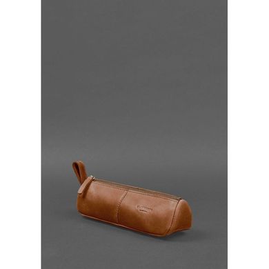 Натуральная кожаный пенал-несессер (футляр для очков) 4.0 Светло-коричневый Crazy Horse Blanknote BN-CB-4-k-kr