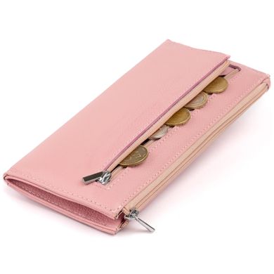Горизонтальный тонкий кошелек из кожи женский ST Leather 19325 Розовый