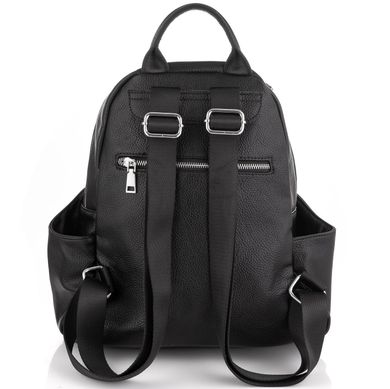 Женский черный кожаный рюкзак Olivia Leather NWBP27-007A Черный