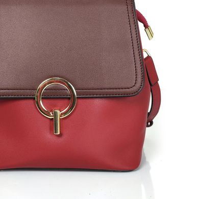 Рюкзак двухцветный красно-коричневый Olivia Leather F-S-Y01-7002R Красный