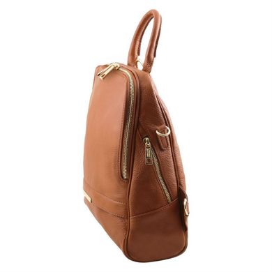 TL141376 Коньяк TL Bag - женский кожаный рюкзак мягкий от Tuscany
