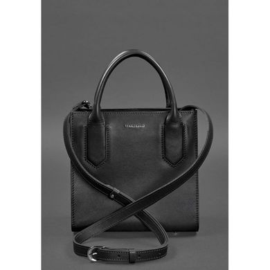 Натуральна шкіряна жіноча сумка-кроссбоді чорна Blanknote BN-BAG-28-g