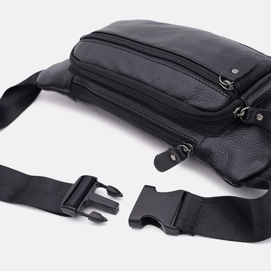 Мужская кожаная поясная сумка Keizer K1039bl-black