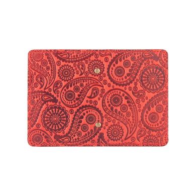 Дизайнерская обложка-органайзер для ID паспорта / карт с художественным тиснением "Buta Art", красного цвета