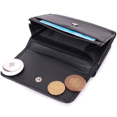 Кожаный лаконичный кошелек для женщин ST Leather 22506 Черный