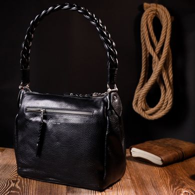 Красива сумка жіноча KARYA 20868 шкіряна Чорний