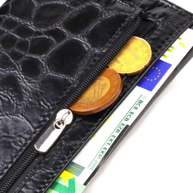 Незвичайний жіночий гаманець із натуральної фактурної шкіри CANPELLINI 21834 Чорний