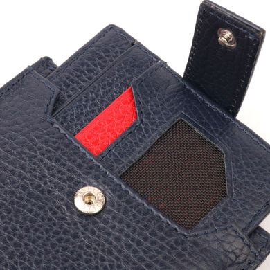 Чудовий чоловічий гаманець із натуральної шкіри KARYA 21068 Синій