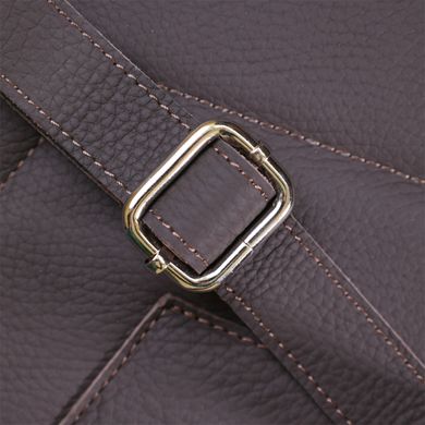 Стильний жіночий матовий рюкзак з натуральної шкіри Shvigel 16325 Коричневий