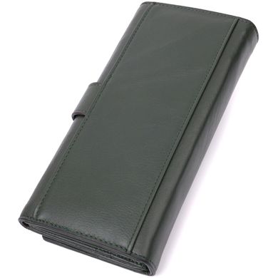 Жіночий гаманець із блоком для пластикових карт з натуральної шкіри Vintage sale_15057 Зелений