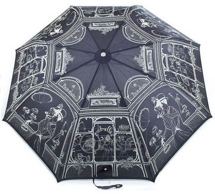 Интересный женский зонт высокого качества GUY de JEAN FRH133496-1, Черный