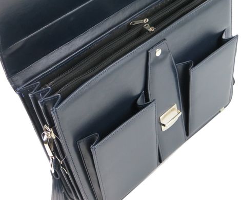 Діловий портфель з еко шкіри AMO Польща SST10 синій