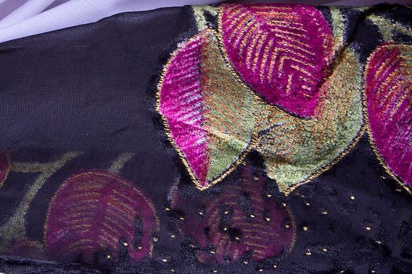 Бархатный шарф для женщин ETERNO ES0206-6-6, Черный