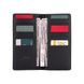 Вместительный черный кожаный бумажник на 14 карт, коллекция "Mehendi Classic"