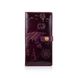 Темно фіолетовий тревел-кейс з натуральної шкіри з художнім тисненням "7 wonders of the world"
