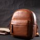 Невеликий стильний рюкзак з натуральної шкіри Vintage 22433 Коричневий