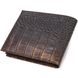 Оригинальное мужское портмоне из натуральной фактурной кожи с тиснением под крокодила CANPELLINI 21784 Темно коричневое