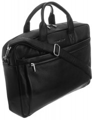 Портфель, сумка для ноутбука из натуральной кожи Rovicky R2680NDM черный