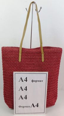 Плетеная пляжная сумка, сумка шоппер 2 в 1 Esmara красная