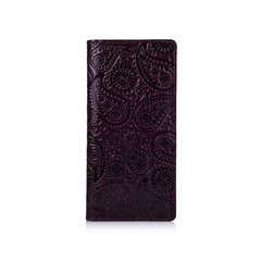 Темно фіолетовий шкіряний гаманець на 14 карт, колекція "Buta Art"