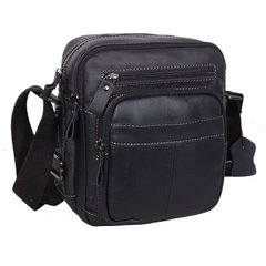 Мужская кожаная черная сумка Borsa Leather 105262-black