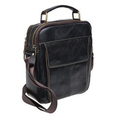 Мужская кожаная сумка через плечо Borsa Leather K16210-brown