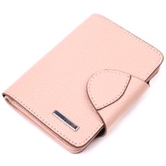 Чудовий жіночий гаманець з натуральної шкіри KARYA 21348 Рожевий