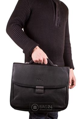Классический мужской портфель из натуральной кожи ROCKFELD DS03-020710, Черный