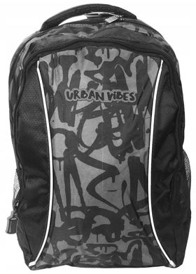 Рюкзак молодежный Paso Global Vibes 19L черный серым