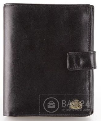 Современный мужской кошелек черного цвета WITTCHEN 10-1-106-1, Черный